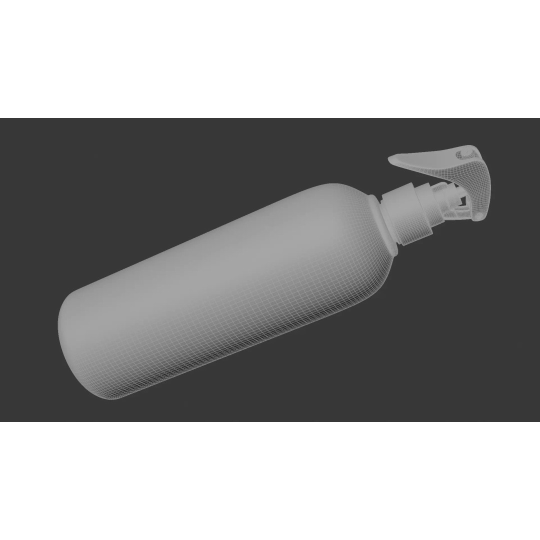 Ant Killer Spray Bottle 3D Model – Realistic Plastic Design, FBX - View 15