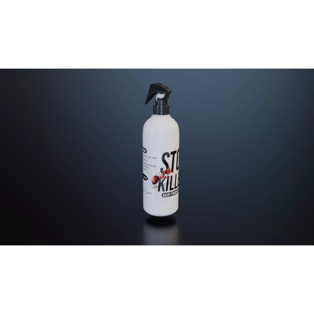 Ant Killer Spray Bottle 3D Model – Realistic Plastic Design, FBX - View 3