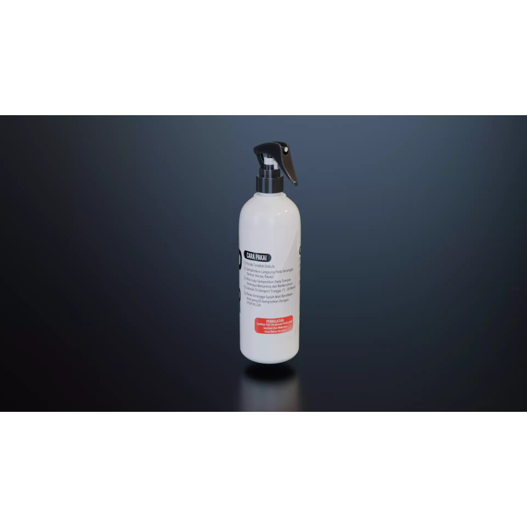 Ant Killer Spray Bottle 3D Model – Realistic Plastic Design, FBX - View 5