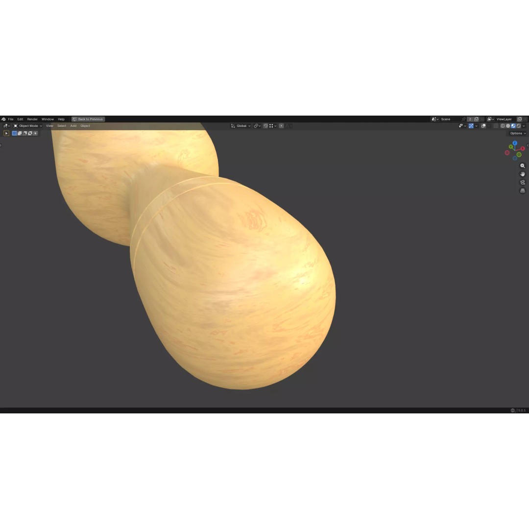 Wood Scoop 3D Model – Low Poly PBR Kitchenware, FBX, OBJ - View 17