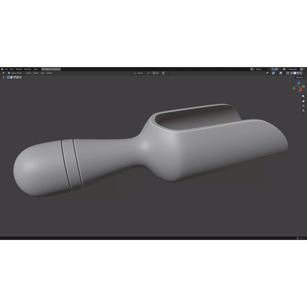 Wood Scoop 3D Model – Low Poly PBR Kitchenware, FBX, OBJ - View 20