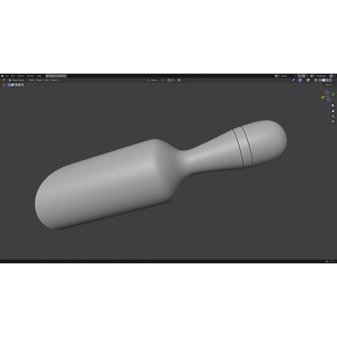 Wood Scoop 3D Model – Low Poly PBR Kitchenware, FBX, OBJ - View 24