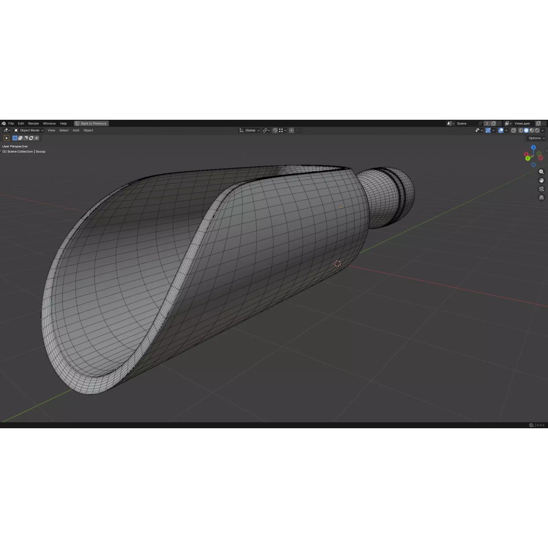 Wood Scoop 3D Model – Low Poly PBR Kitchenware, FBX, OBJ - View 29