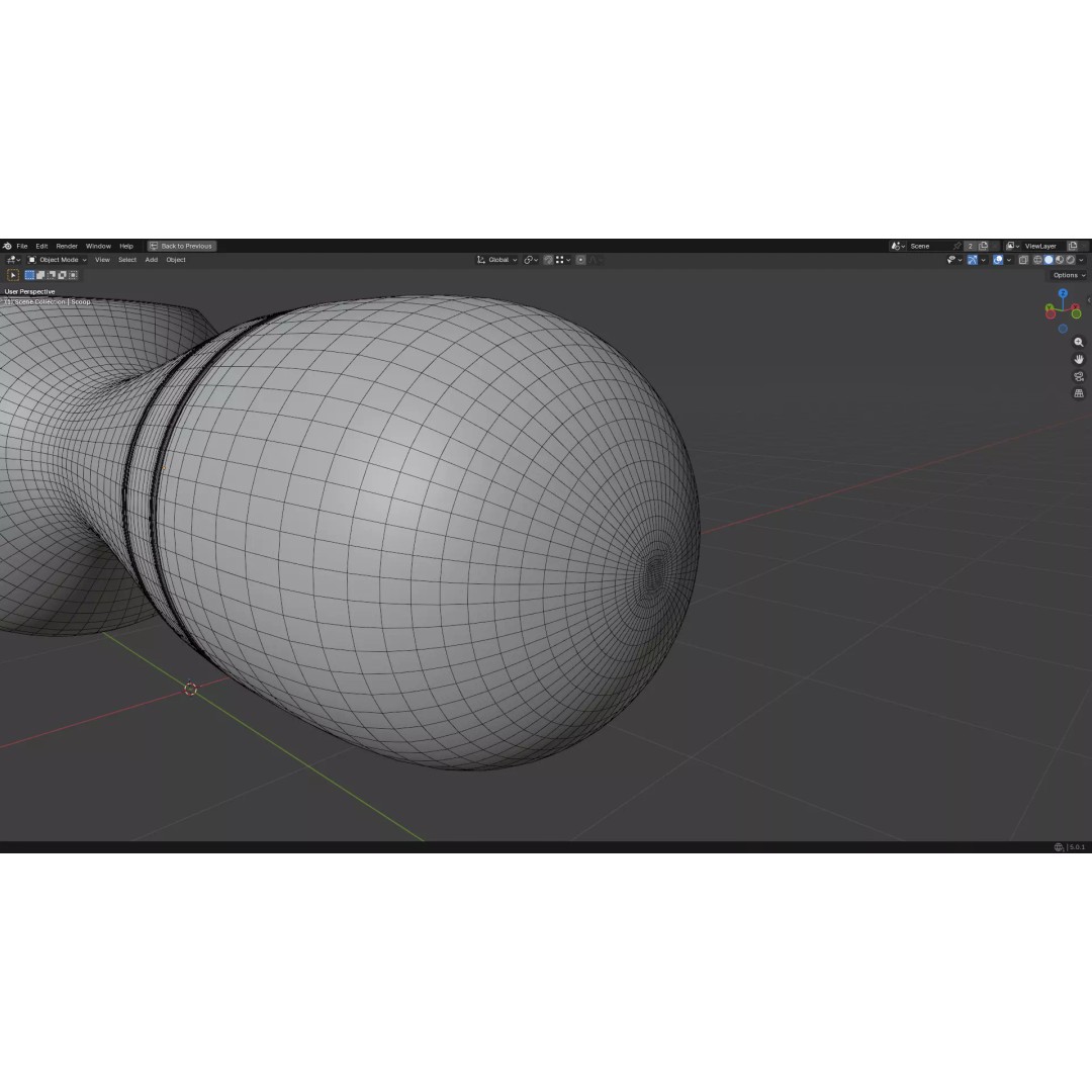 Wood Scoop 3D Model – Low Poly PBR Kitchenware, FBX, OBJ - View 34