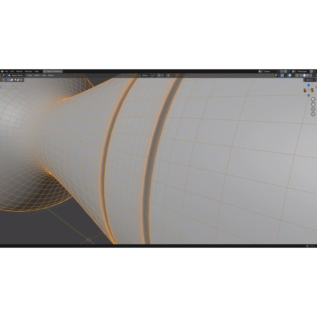 Wood Scoop 3D Model – Low Poly PBR Kitchenware, FBX, OBJ - View 35