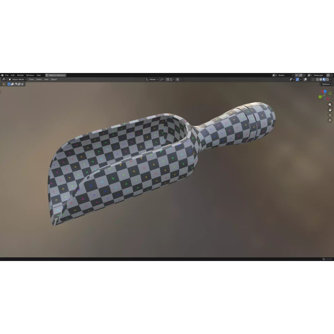 Wood Scoop 3D Model – Low Poly PBR Kitchenware, FBX, OBJ - View 41