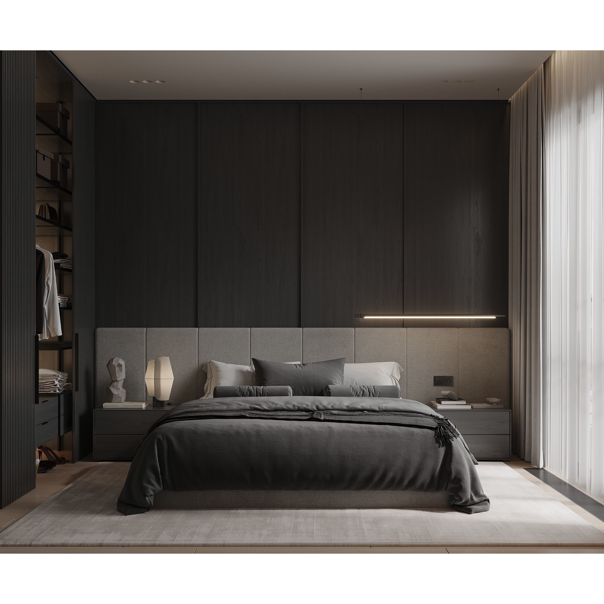 Interior Bedroom and Living Room - Game-Ready 3D Model - View 11
