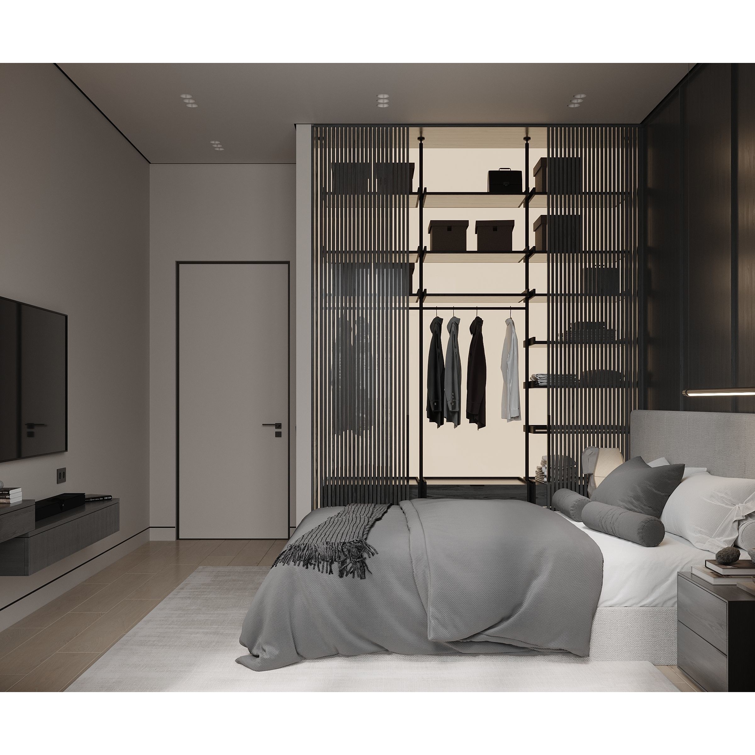 Interior Bedroom and Living Room - Game-Ready 3D Model - View 15
