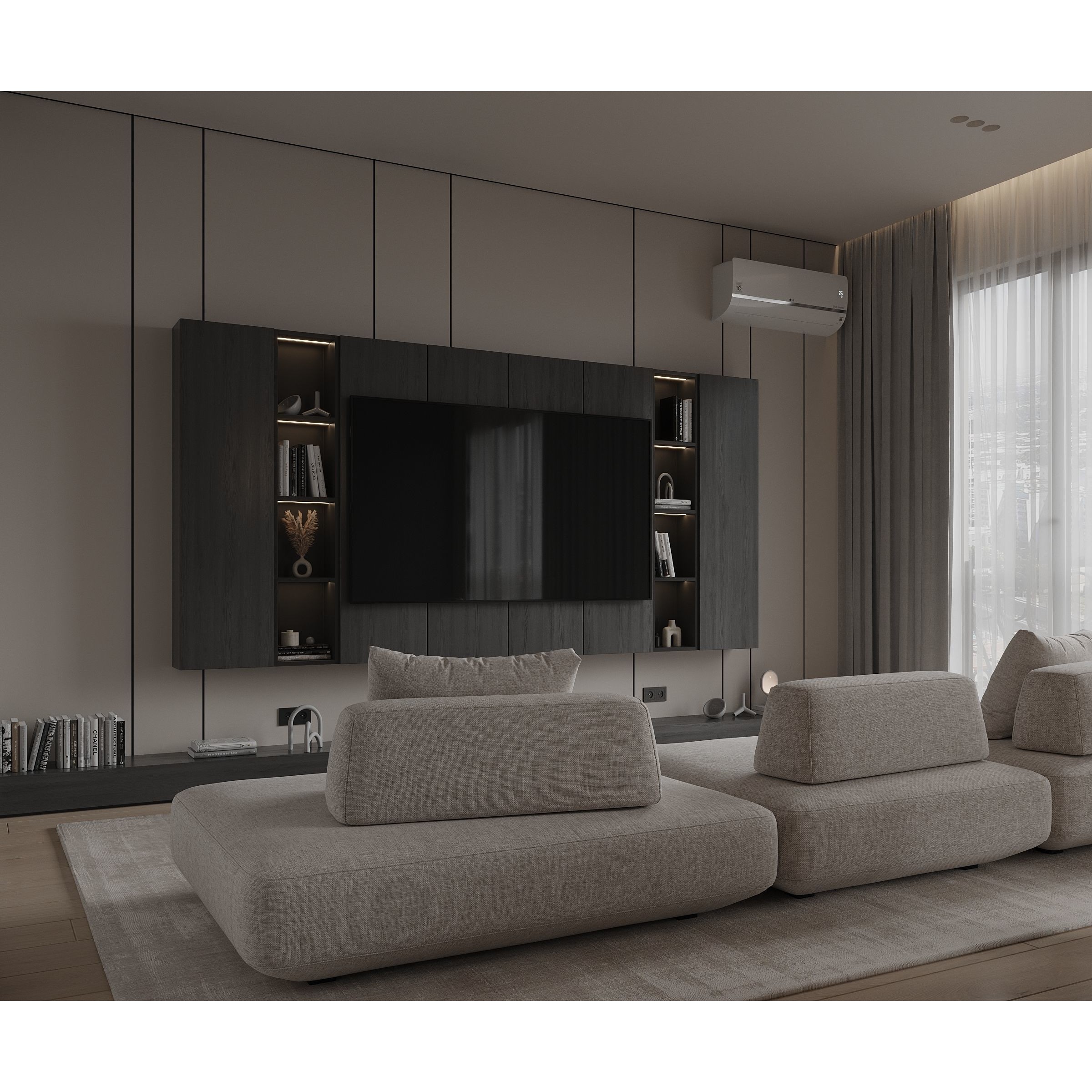 Interior Bedroom and Living Room - Game-Ready 3D Model - View 3