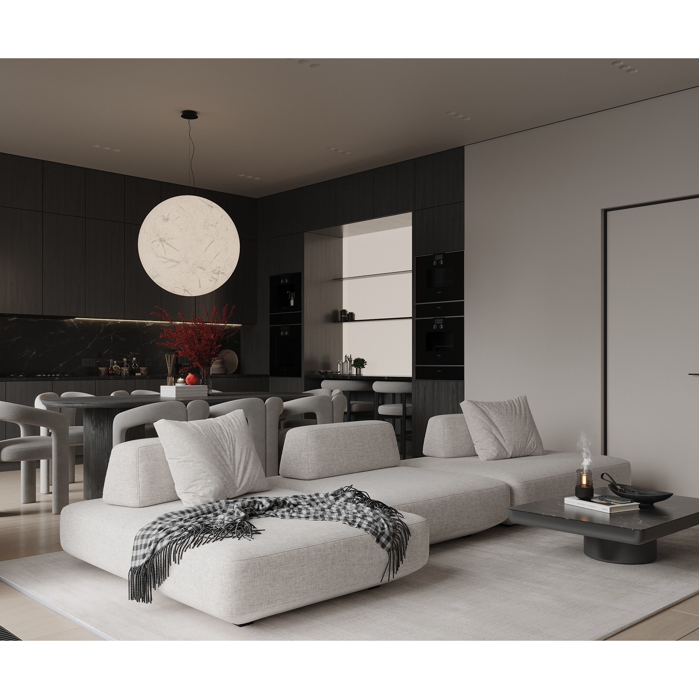 Interior Bedroom and Living Room - Game-Ready 3D Model - View 4