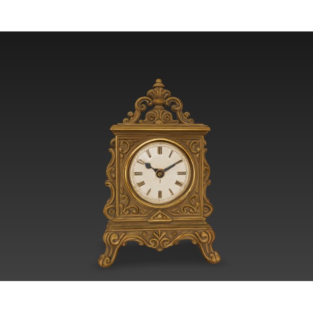 Antique Table Clock 3D Model – Vintage Design, PBR Textures, FBX