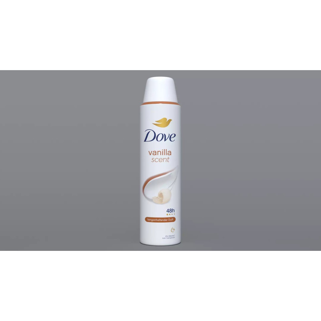 Dove Vanilla Scent Deodorant 3D Model – PBR Polygon Mesh, OBJ, FBX - View 3