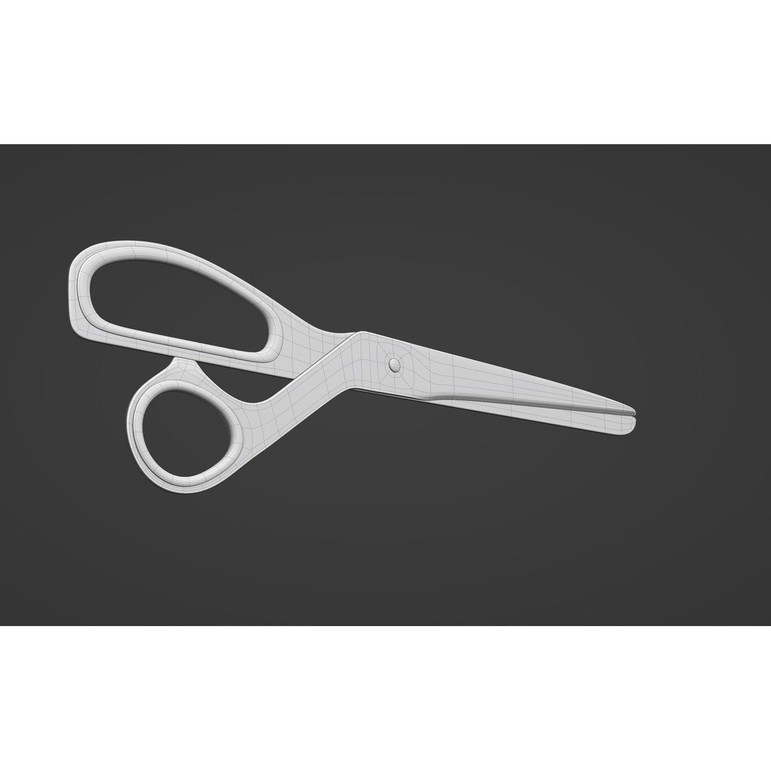 Brass Scissors 3D Model – High Poly PBR Asset, FBX