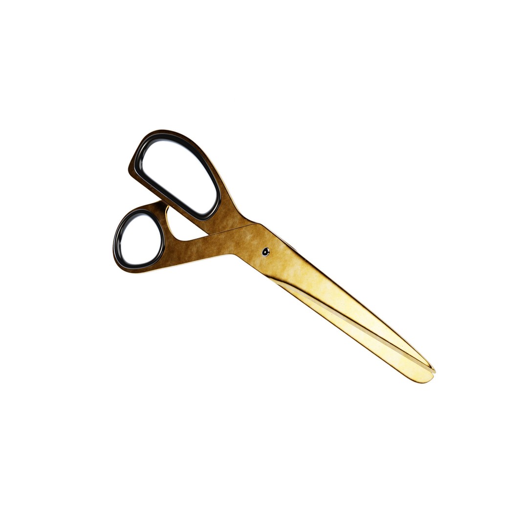 Brass Scissors 3D Model – High Poly PBR Asset, FBX - View 4