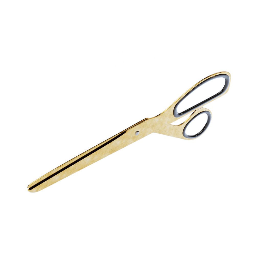 Brass Scissors 3D Model – High Poly PBR Asset, FBX - View 6