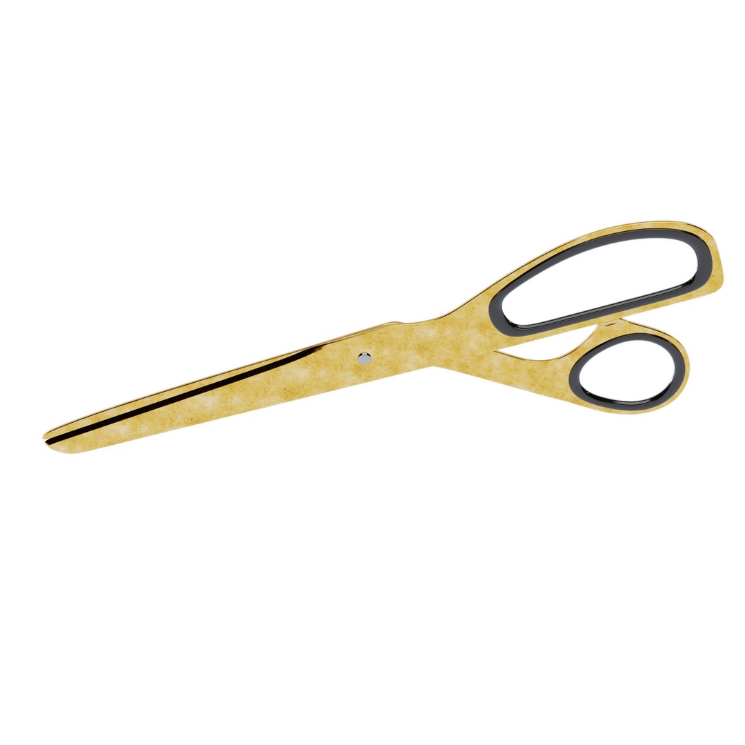 Brass Scissors 3D Model – High Poly PBR Asset, FBX - View 7