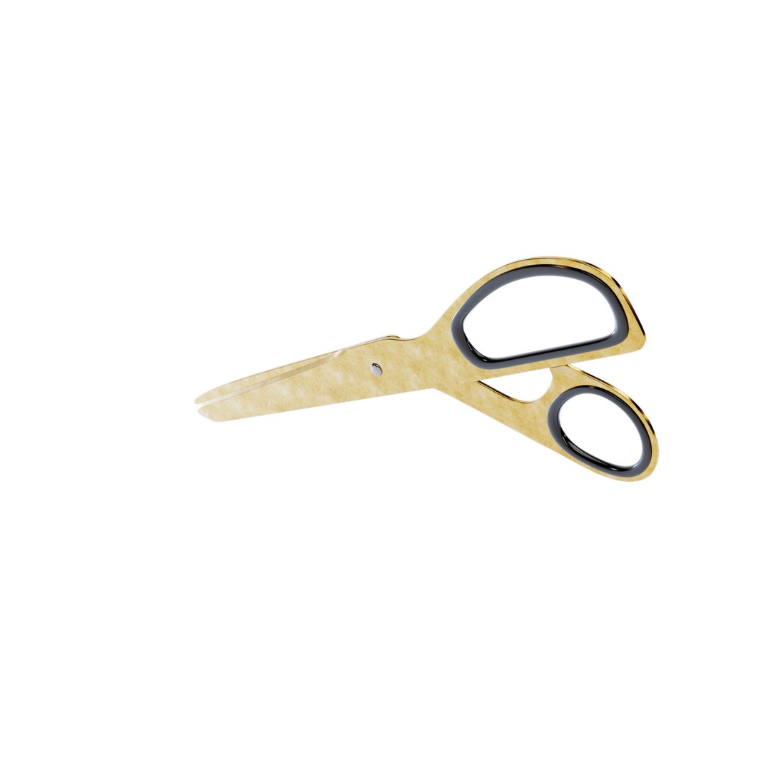 Brass Scissors 3D Model – High Poly PBR Asset, FBX - View 8