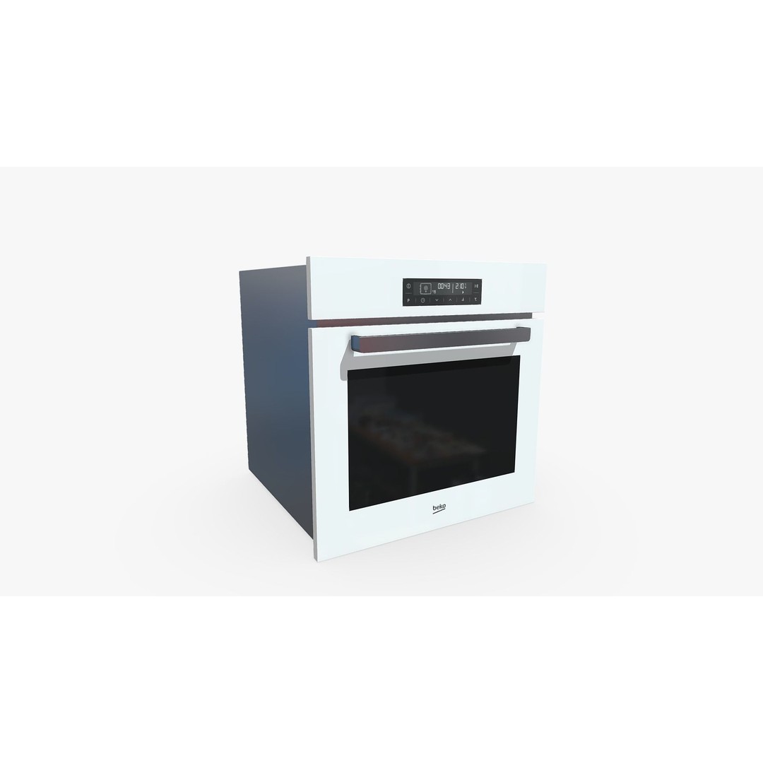 Beko BIM 24400 WCS White 3D Model – Low Poly PBR Kitchen Appliance - View 3