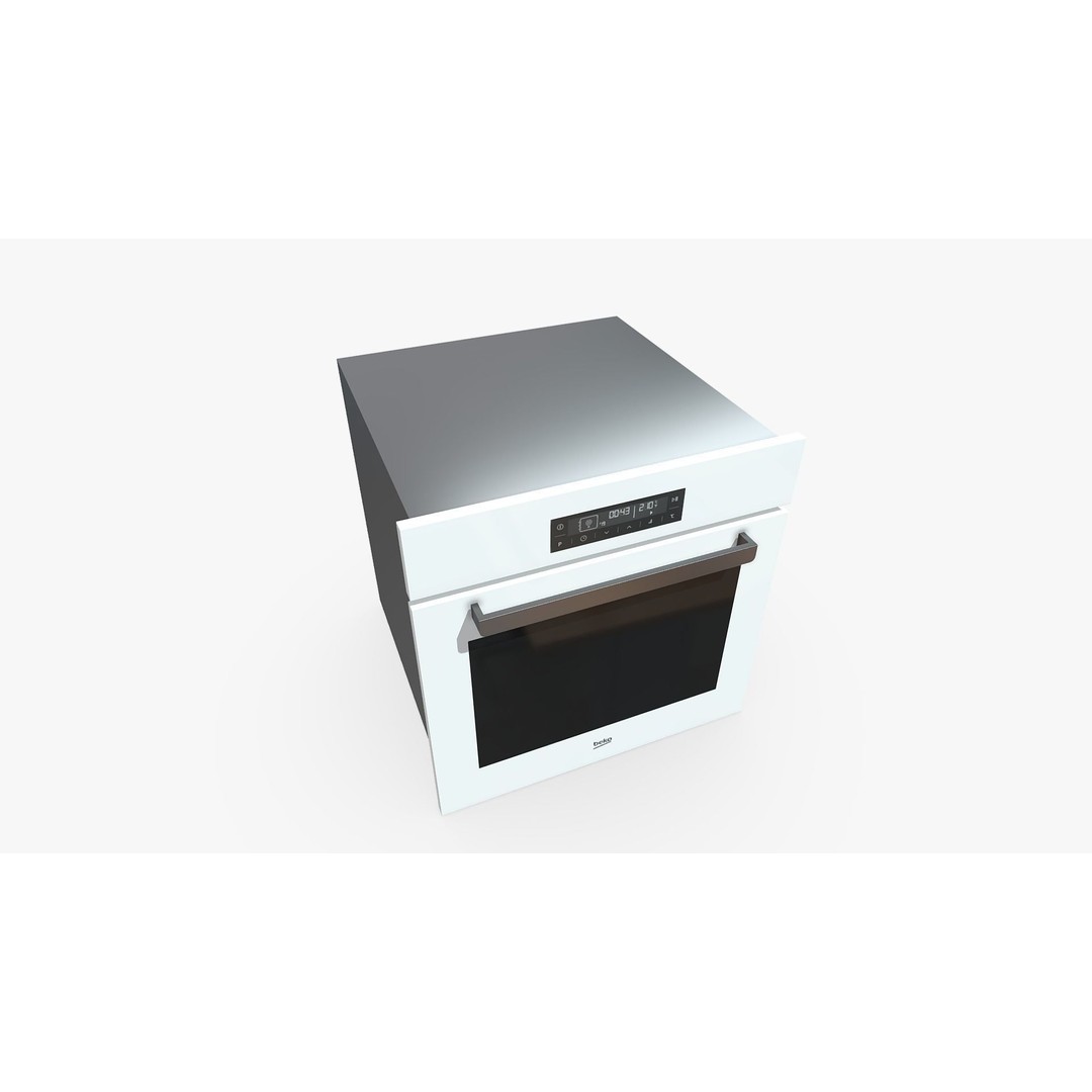 Beko BIM 24400 WCS White 3D Model – Low Poly PBR Kitchen Appliance - View 5