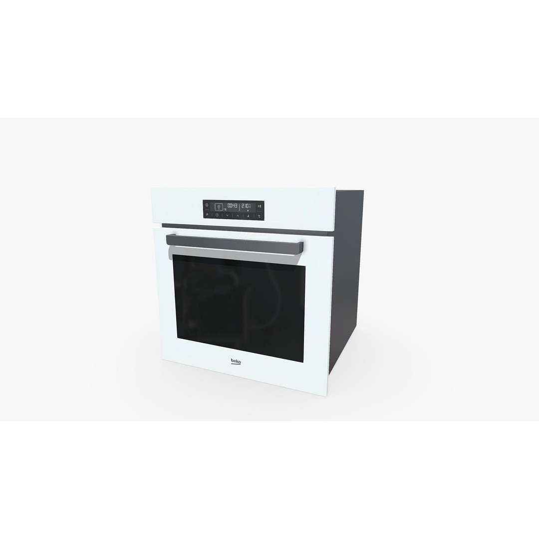 Beko BIM 24400 WCS White 3D Model – Low Poly PBR Kitchen Appliance - View 7