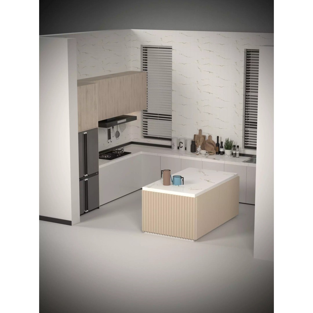 Modern Kitchen Fountain 3D Model – Elegant Decorative Element, FBX - View 2