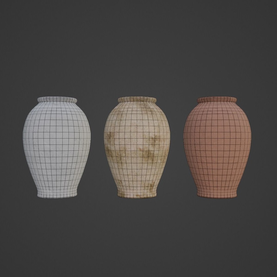 Decorative Vase 3D Model – Low Poly Game Ready, FBX - View 13