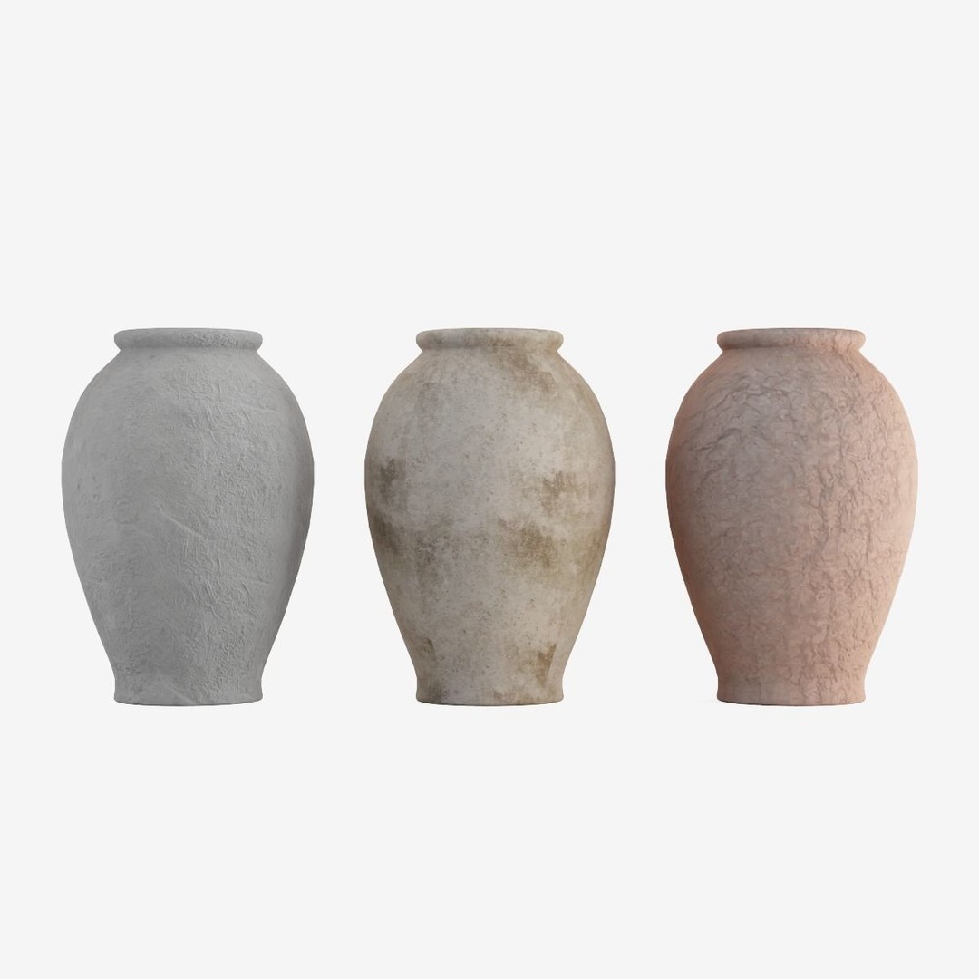 Decorative Vase 3D Model – Low Poly Game Ready, FBX - View 3