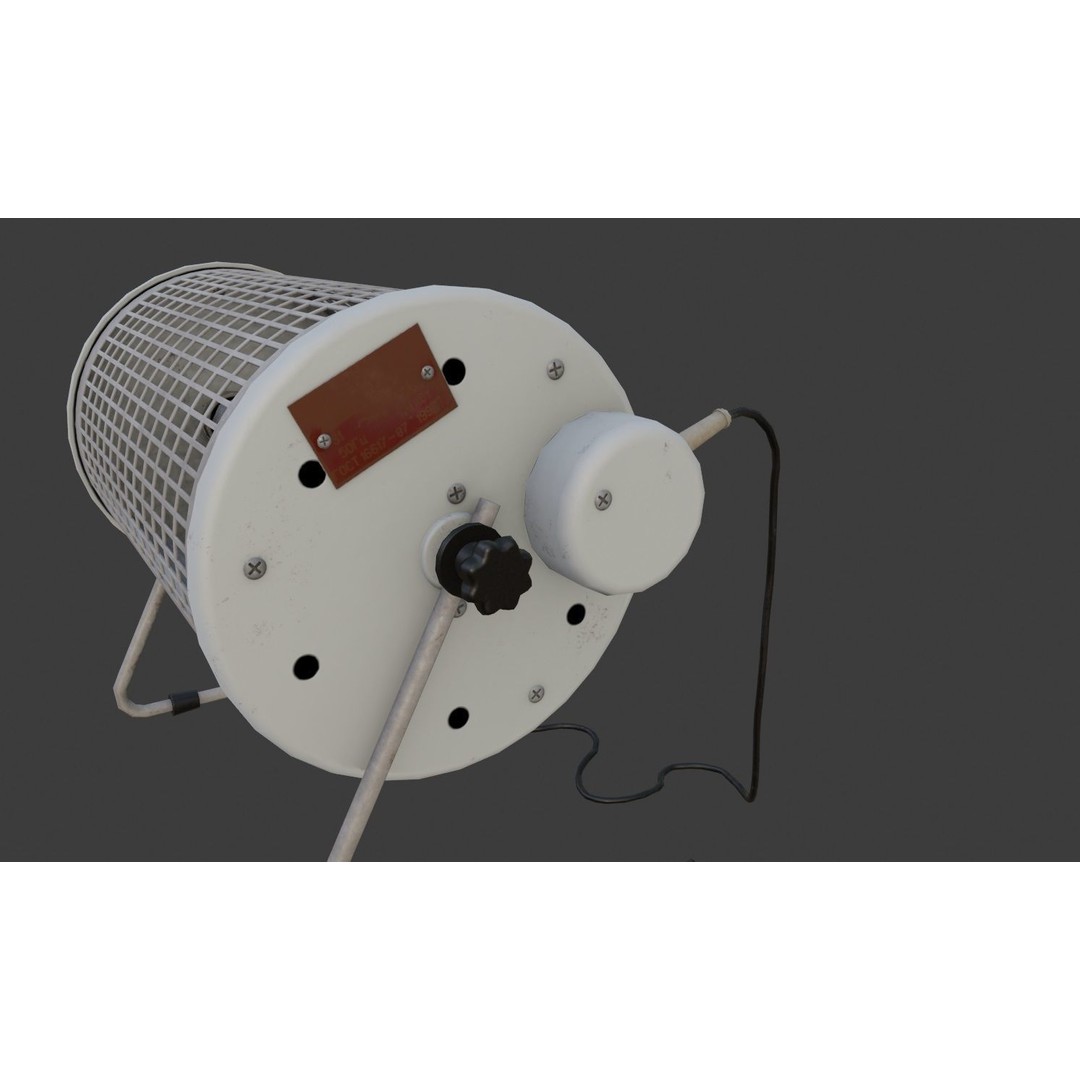 Old Heater 3D Model – Low Poly Vintage Household Appliance, FBX