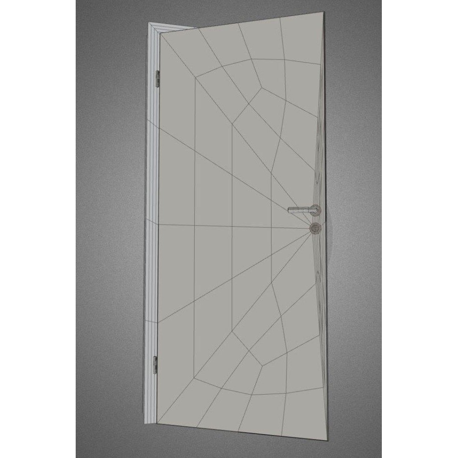 Openable Door 3D Model – Animated Low Poly Asset for Blender, FBX