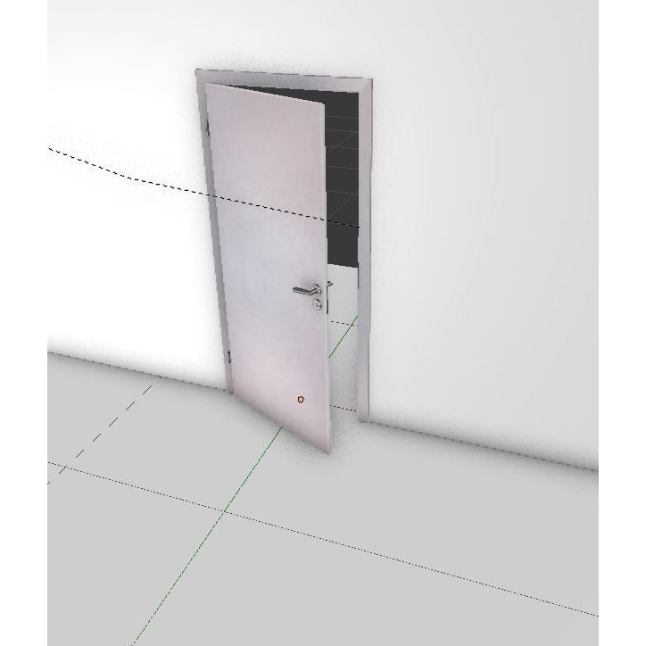 Openable Door 3D Model – Animated Low Poly Asset for Blender, FBX - View 8
