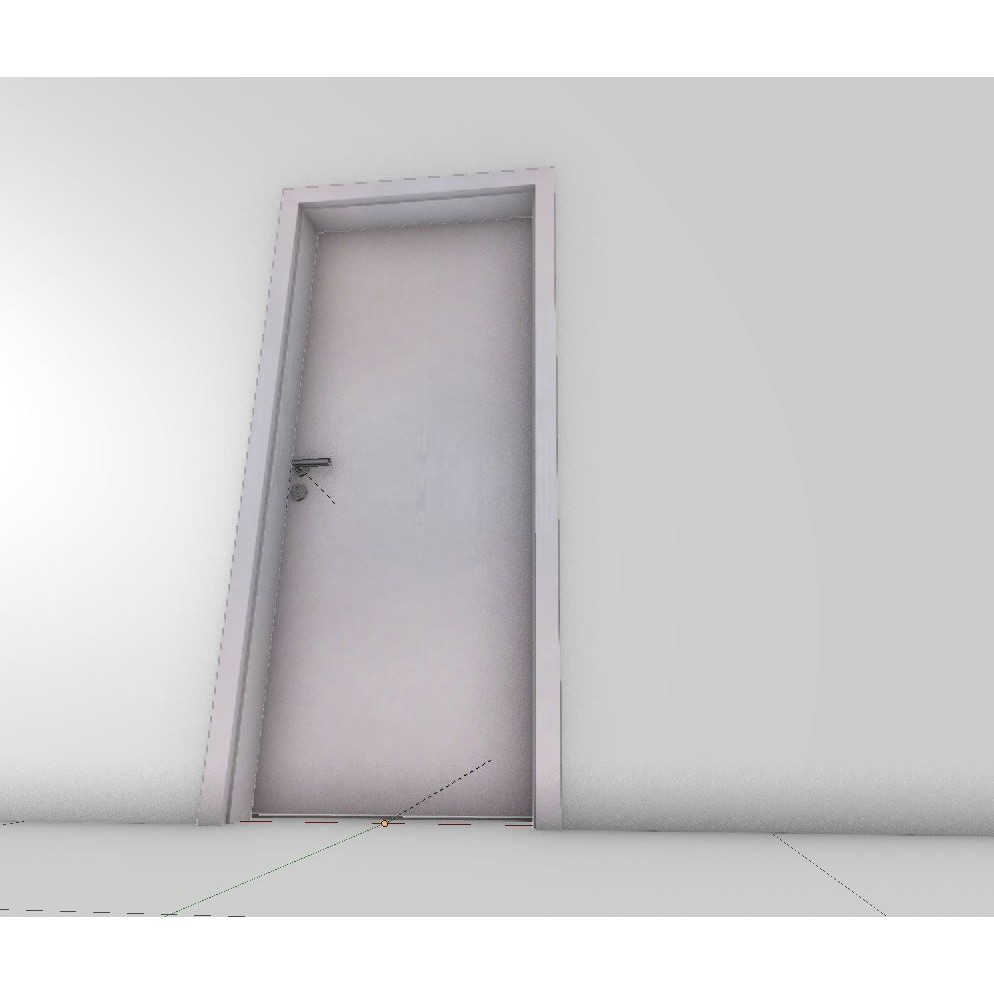 Openable Door 3D Model – Animated Low Poly Asset for Blender, FBX - View 9