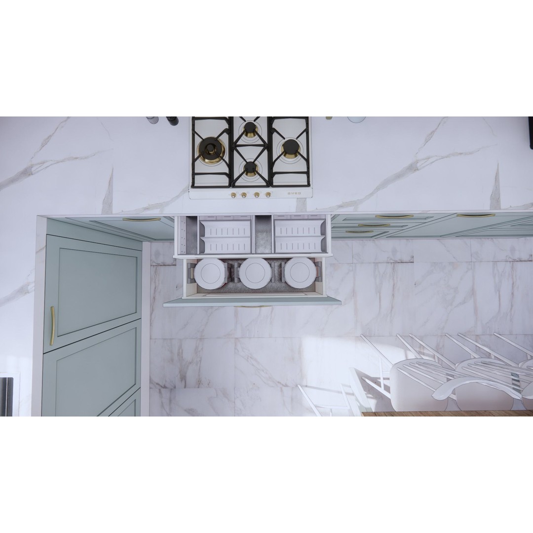 Classic Kitchen 3D Model – Detailed Interior Design, FBX & Blender - View 5