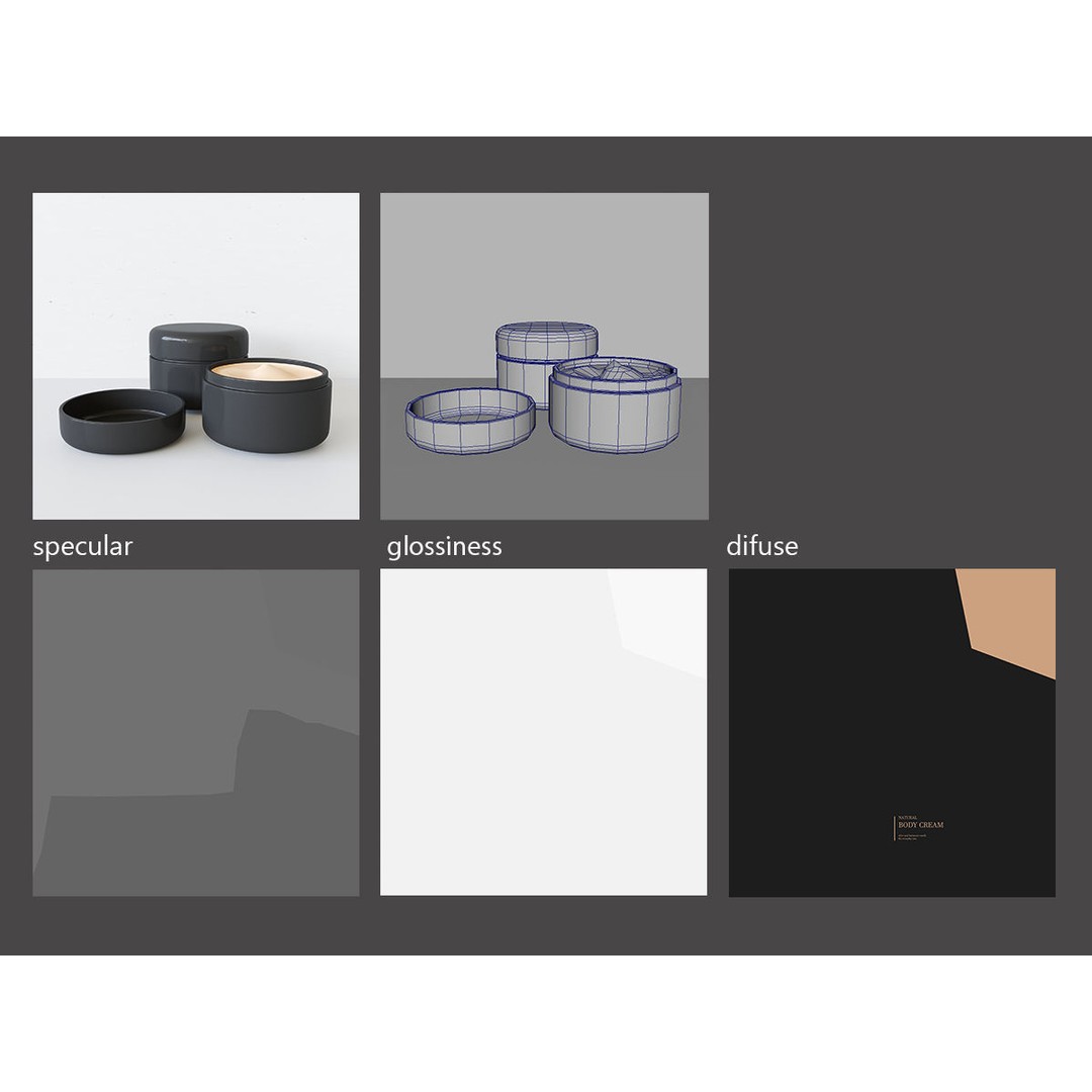 Bodycare Cosmetic Set 3D Model – Realistic PBR Asset, FBX - View 25
