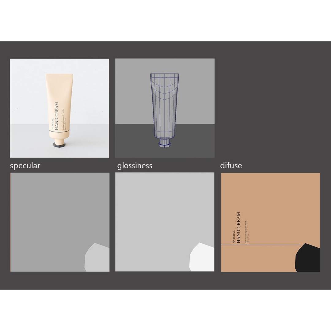 Bodycare Cosmetic Set 3D Model – Realistic PBR Asset, FBX - View 29