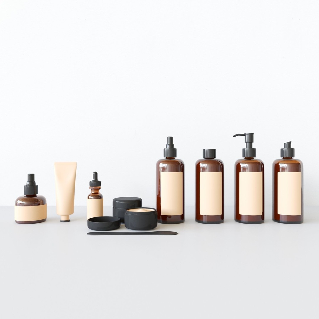 Bodycare Cosmetic Set 3D Model – Realistic PBR Asset, FBX - View 3