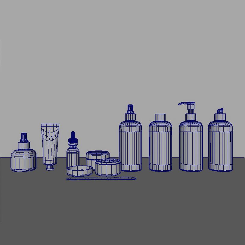 Bodycare Cosmetic Set 3D Model – Realistic PBR Asset, FBX - View 4