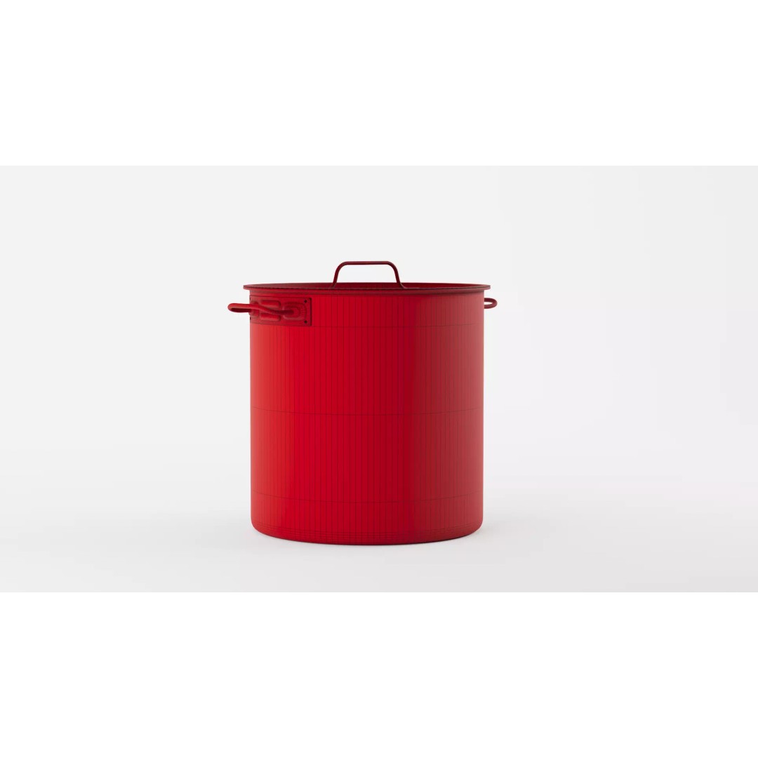 CONCORD Polished Stainless Steel Stock Pot 3D Model – High Quality PBR Asset, FBX, OBJ - View 13