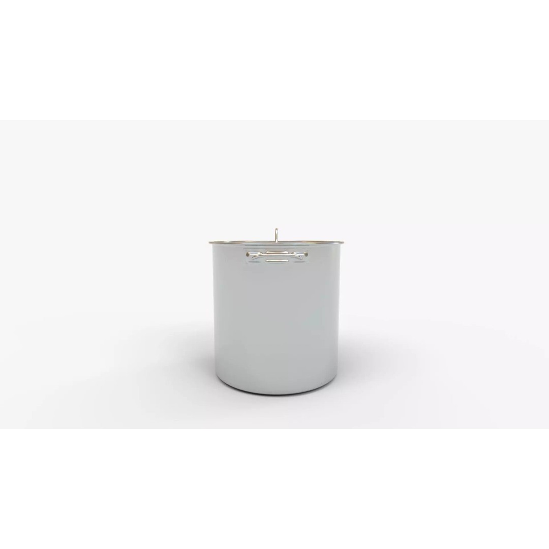 CONCORD Polished Stainless Steel Stock Pot 3D Model – High Quality PBR Asset, FBX, OBJ - View 3