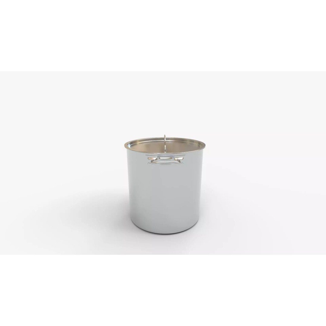 CONCORD Polished Stainless Steel Stock Pot 3D Model – High Quality PBR Asset, FBX, OBJ - View 4