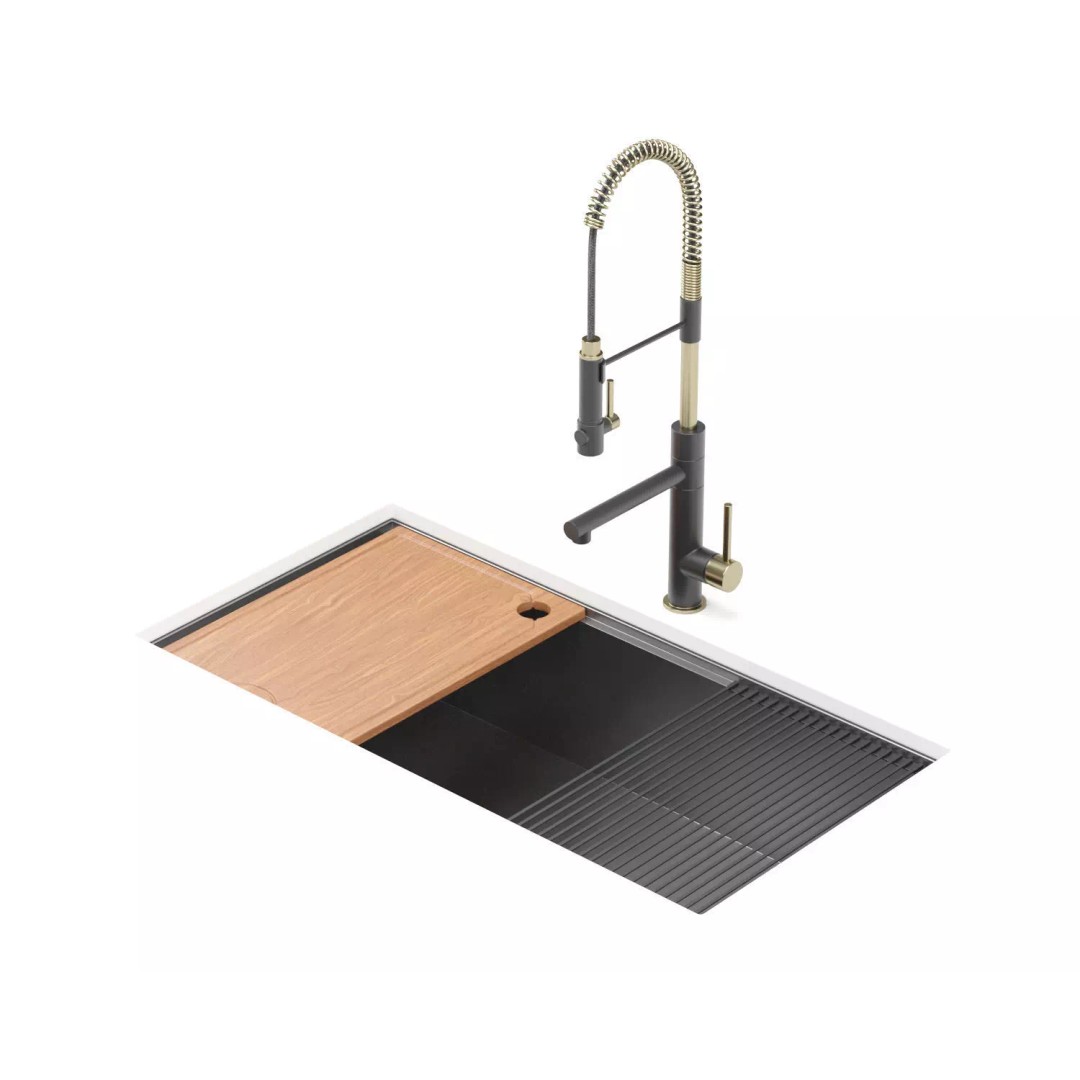 KRAUS Kitchen Sink 3D Model – Modern Design, PBR Textures, FBX - View 2