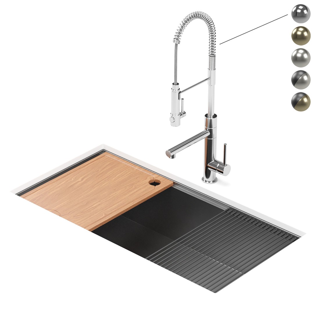 KRAUS Kitchen Sink 3D Model – Modern Design, PBR Textures, FBX - View 3