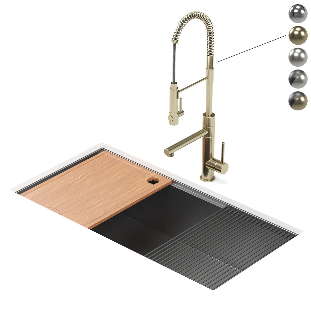 KRAUS Kitchen Sink 3D Model – Modern Design, PBR Textures, FBX - View 4