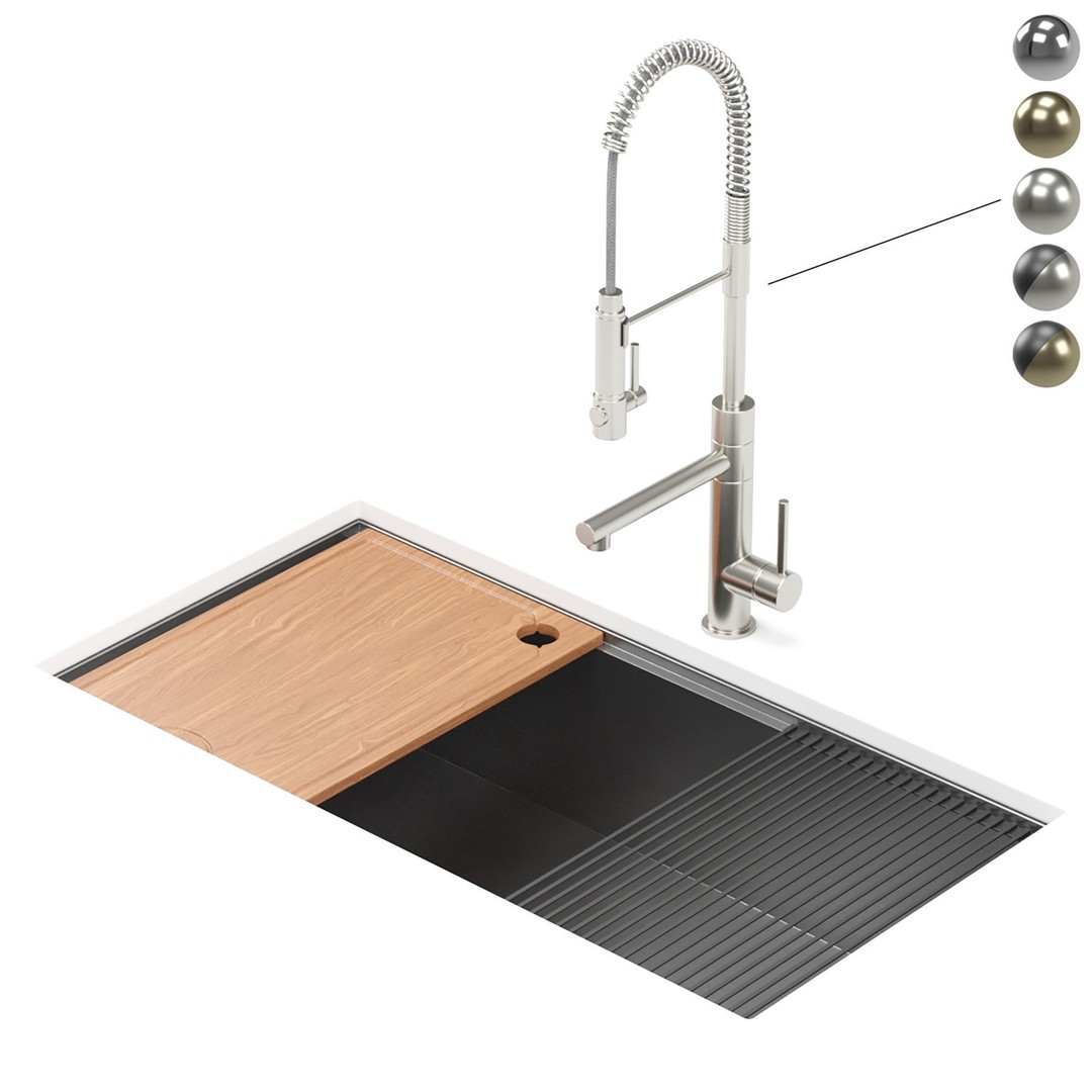 KRAUS Kitchen Sink 3D Model – Modern Design, PBR Textures, FBX - View 5