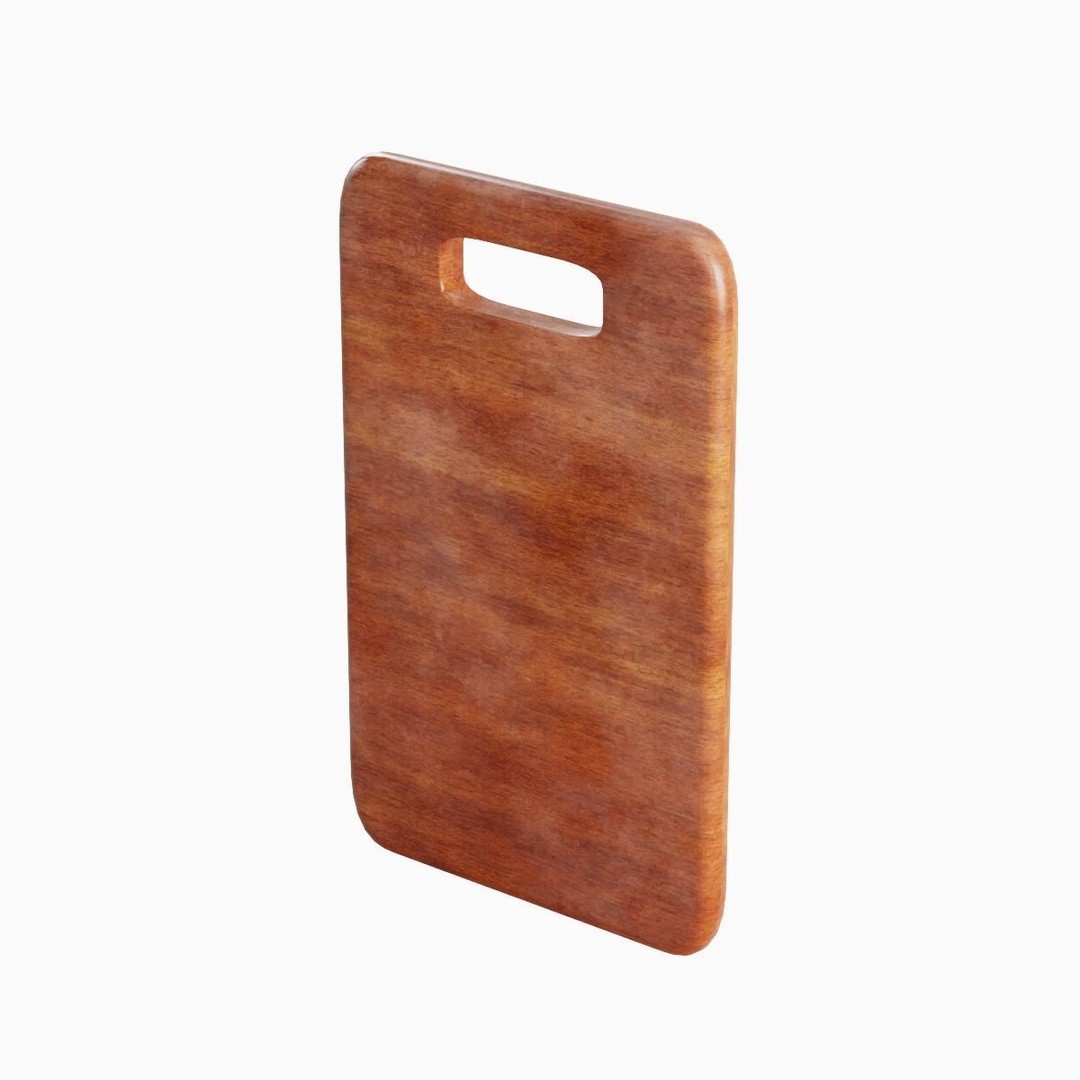 Cutting Board 3D Model – Low Poly Game Asset, PBR Textures, Blender - View 7