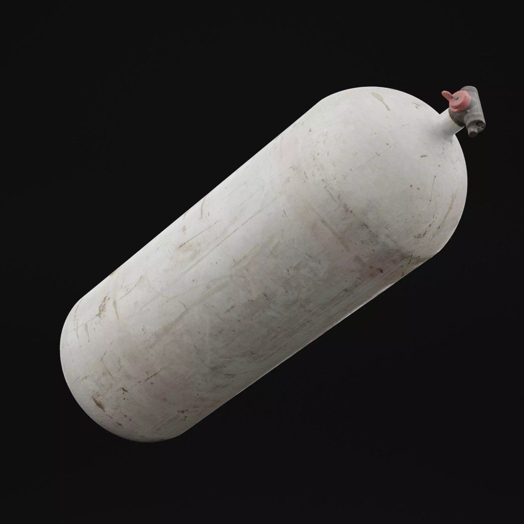 Gas Cylinder 3D Model – Low Poly PBR Asset for Industrial Use