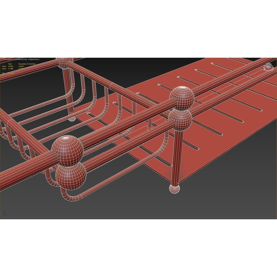 Decoration 26 Tub Rack 3D Model – Kitchen Furniture, FBX, PBR Materials