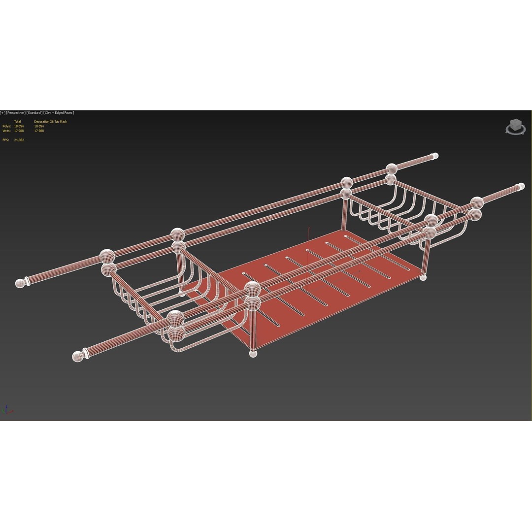 Decoration 26 Tub Rack 3D Model – Kitchen Furniture, FBX, PBR Materials - View 19