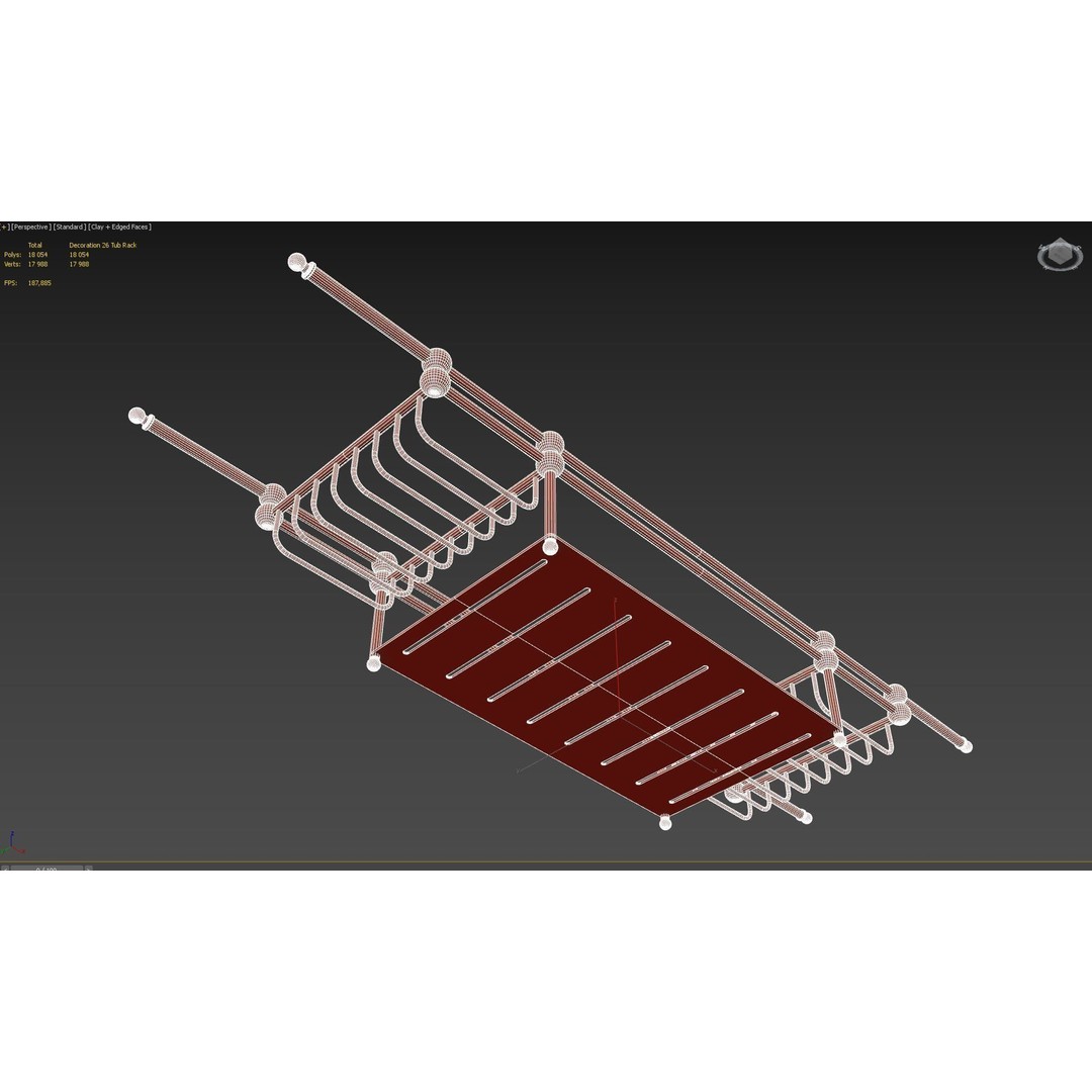 Decoration 26 Tub Rack 3D Model – Kitchen Furniture, FBX, PBR Materials - View 20
