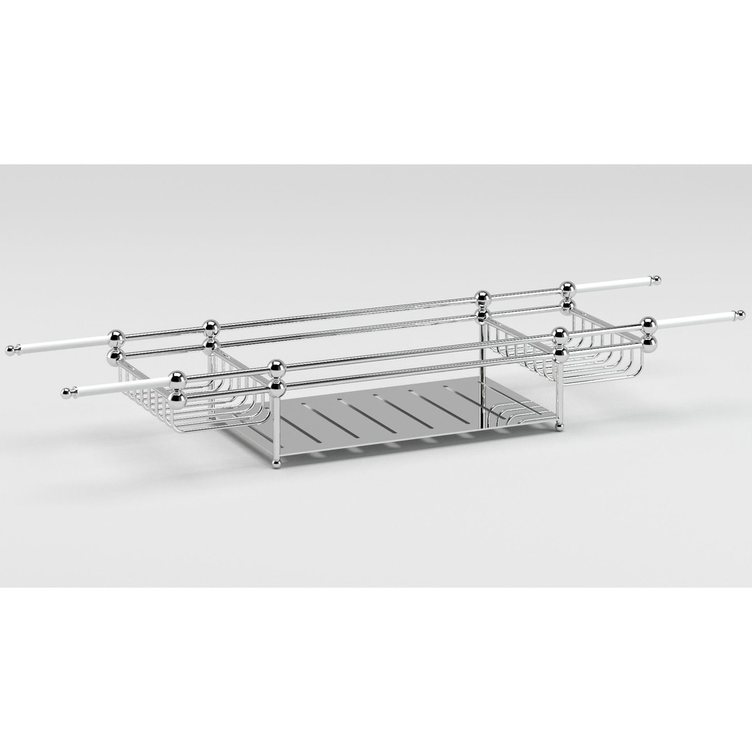 Decoration 26 Tub Rack 3D Model – Kitchen Furniture, FBX, PBR Materials - View 6