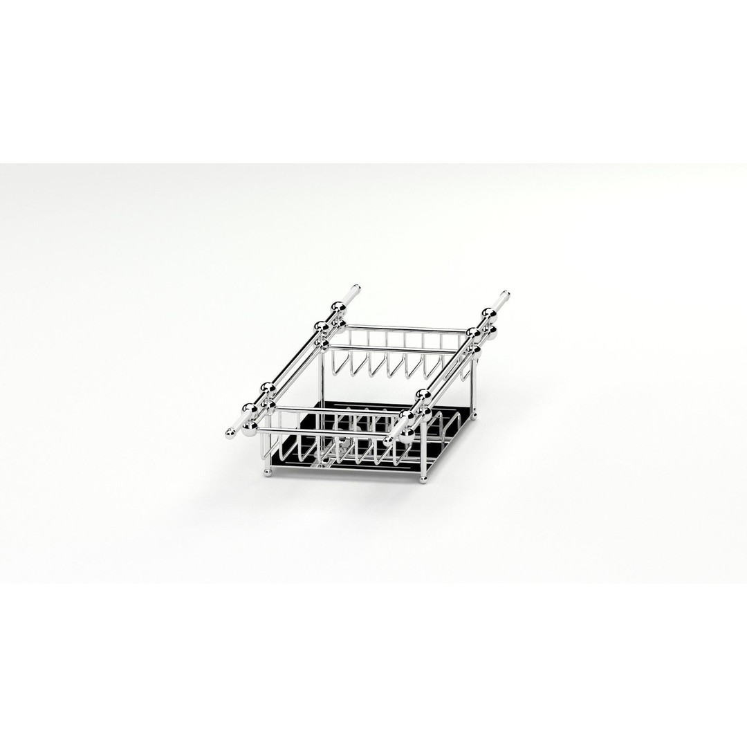 Decoration 26 Tub Rack 3D Model – Kitchen Furniture, FBX, PBR Materials - View 9